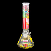 Red Eye Glass 12" Movie Night Beaker Bong