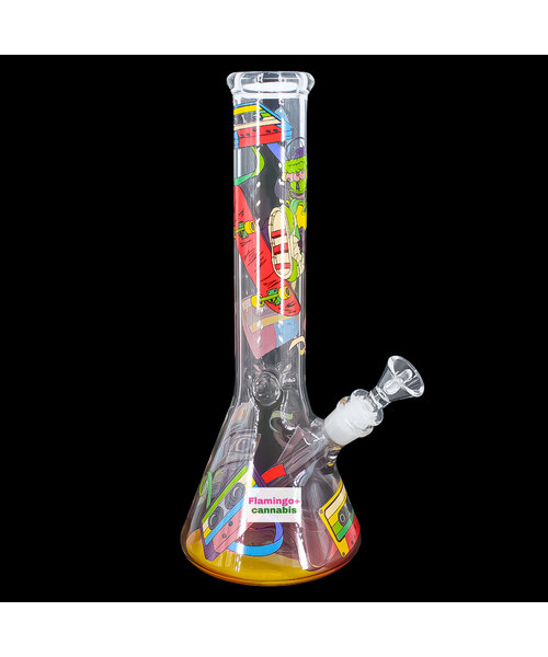 Red Eye Glass 12" 90's Nostalgia Beaker Bong