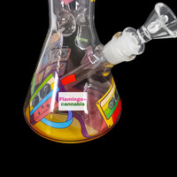 Red Eye Glass 12" 90's Nostalgia Beaker Bong