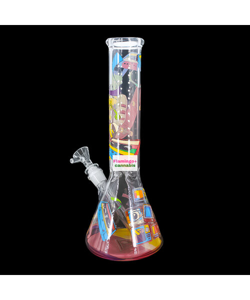 Red Eye Glass 12" 90's Nostalgia Beaker Bong