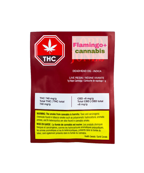 Lord Jones DeadHead Indica Live Resin Cartridge 1G