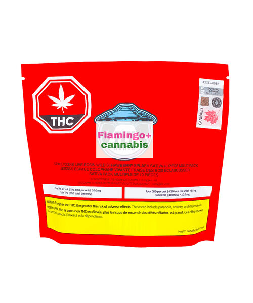 Fly North Space Tokens Wild Strawberry Splash Live Rosin Gummies 10X10MG