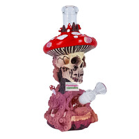 LIT 10.5" Shrooms Skull Bong