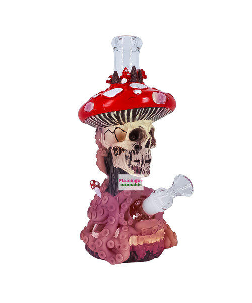 LIT 10.5" Shrooms Skull Bong