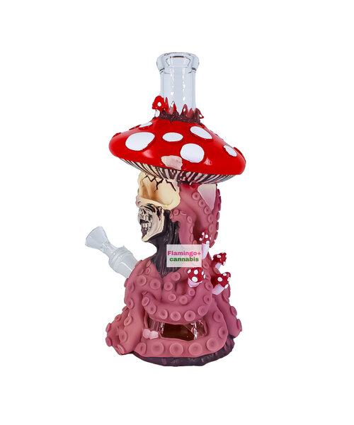 LIT 10.5" Shrooms Skull Bong