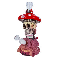 LIT 10.5" Shrooms Skull Bong