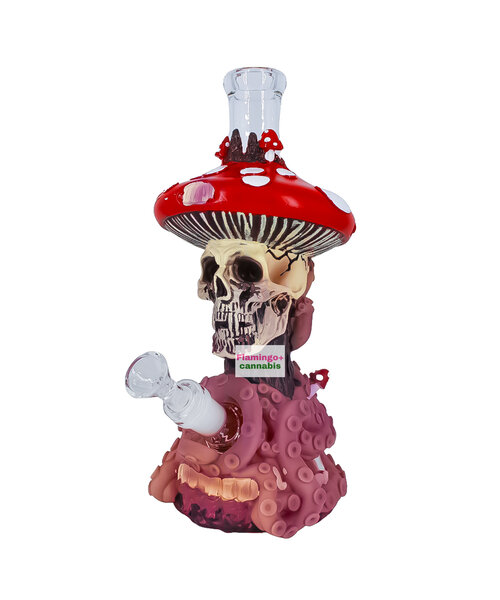 LIT 10.5" Shrooms Skull Bong