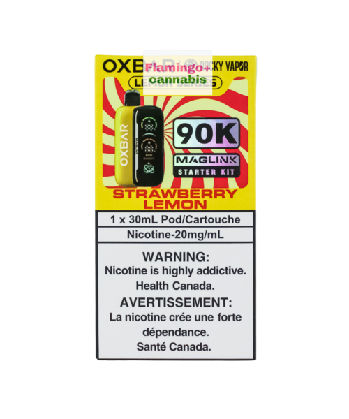 Rocky Vapor x OXBAR MAGLINK 90k Puff Starter Kit MB Strawberry Lemon