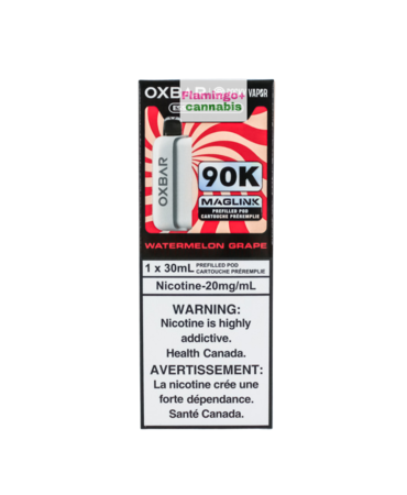 Rocky Vapor x OXBAR Rocky Vapor x OXBAR MAGLINK 90k Puff Pre-Filled Pod MB Watermelon Grape Rocky Vapor x OXBAR Rocky Vapor x OXBAR MAGLINK 90k Puff Pre-Filled Pod MB Watermelon Grape