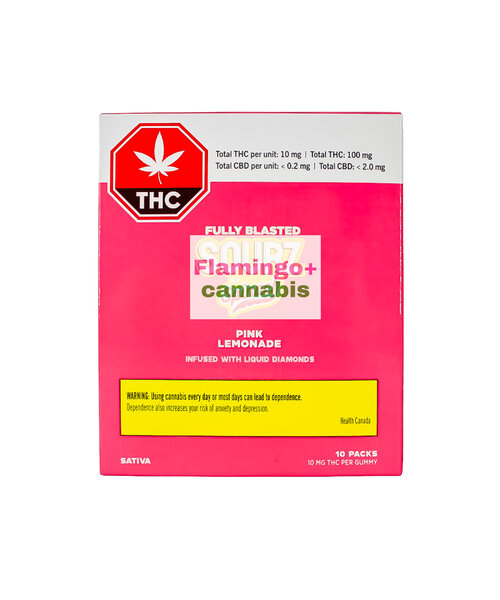 Sourz Fully Blasted Pink Lemonade Sativa Gummies 10X10MG