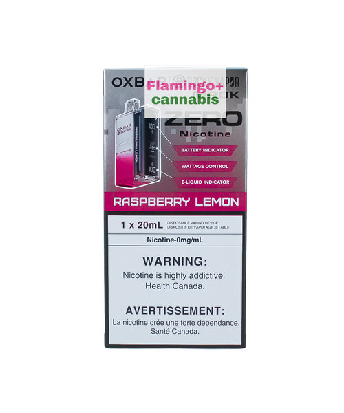 OXBAR M20K Puff Rechargeable Disposable ZERO NICOTINE MB Raspberry Lemon