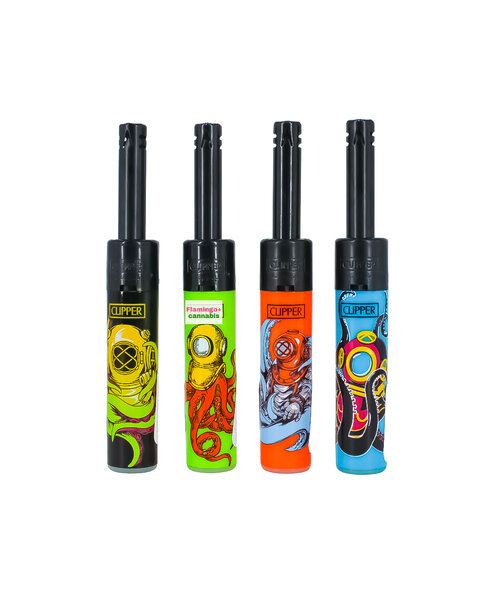Clipper Mini Tube Diving Octopus Lighter Assorted