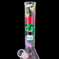 Red Eye Glass 12" Tongue Twister Beaker Bong