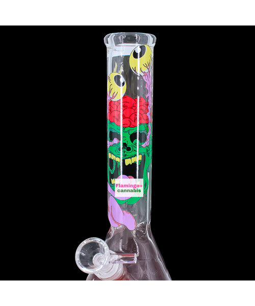 Red Eye Glass 12" Tongue Twister Beaker Bong