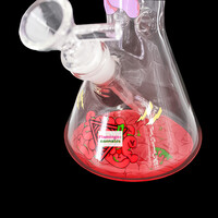 Red Eye Glass 12" Tongue Twister Beaker Bong