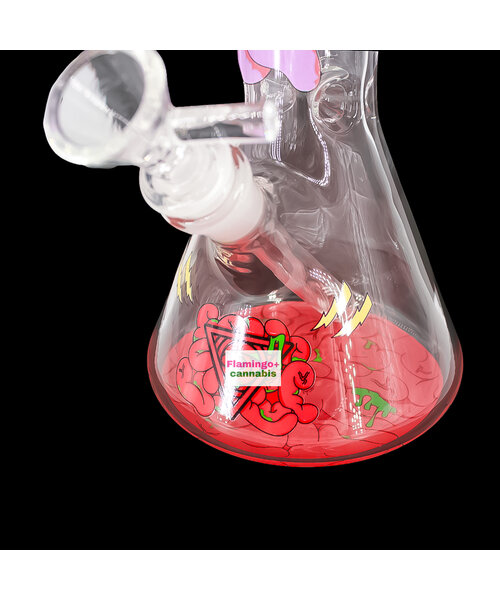 Red Eye Glass 12" Tongue Twister Beaker Bong