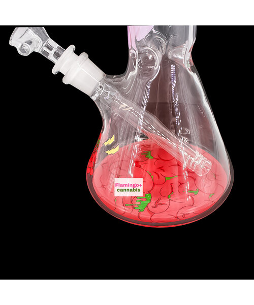 Red Eye Glass 12" Tongue Twister Beaker Bong