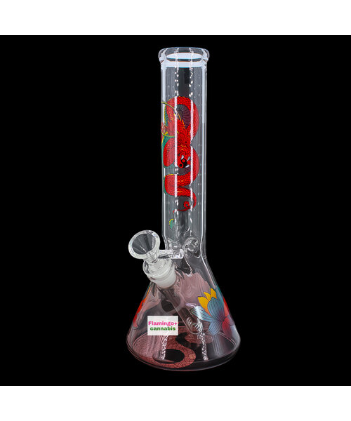 Red Eye Glass 12" Yin-Yang Dragon Beaker Bong