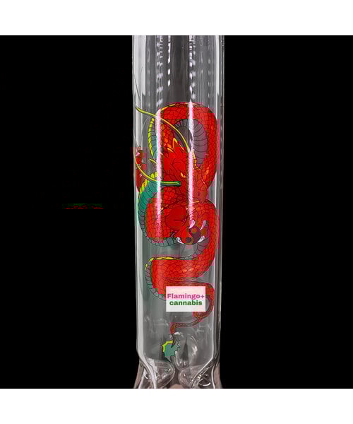 Red Eye Glass 12" Yin-Yang Dragon Beaker Bong