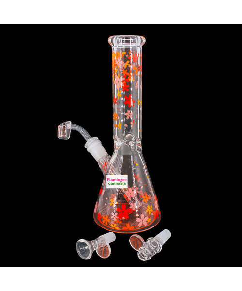 Arsenal 10" Serene Flower Beaker Bong Red