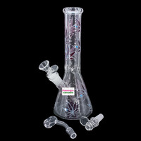 Arsenal 10" Leafy Lush Beaker Bong Blue