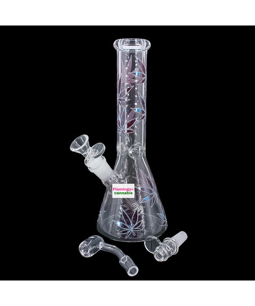 Arsenal 10" Leafy Lush Beaker Bong Blue