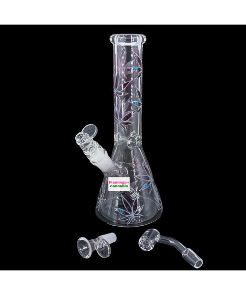 Arsenal 10" Leafy Lush Beaker Bong Blue