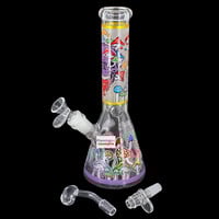 Arsenal 10" Mushroom Mortis Beaker Bong Purple