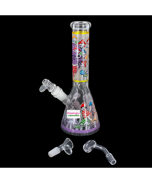 Arsenal 10" Mushroom Mortis Beaker Bong Purple