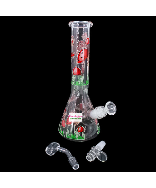 Arsenal 10" Stoner Mushrooms Beaker Bong