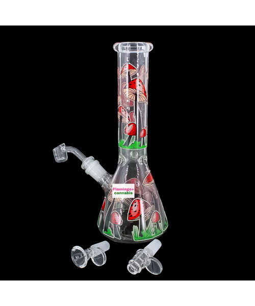 Arsenal 10" Stoner Mushrooms Beaker Bong
