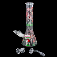Arsenal 10" Stoner Mushrooms Beaker Bong