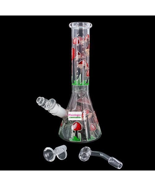 Arsenal 10" Stoner Mushrooms Beaker Bong