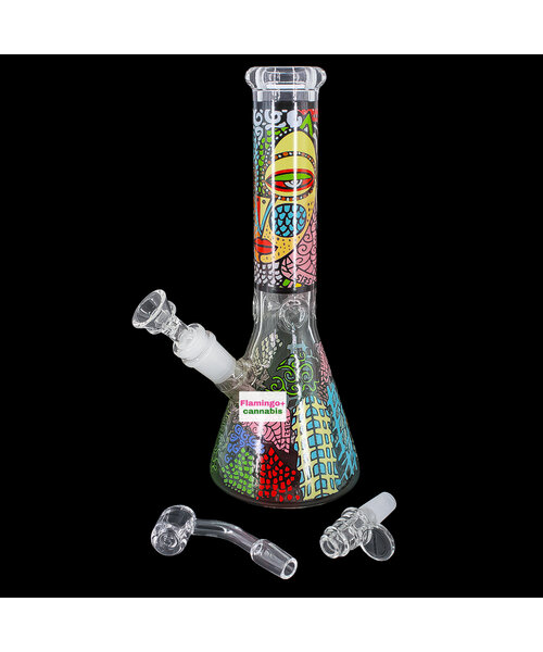 Arsenal 10" Mandala Maiden Picasso Face Beaker Bong