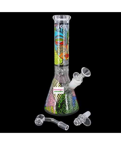 Arsenal 10" Mandala Maiden Picasso Face Beaker Bong