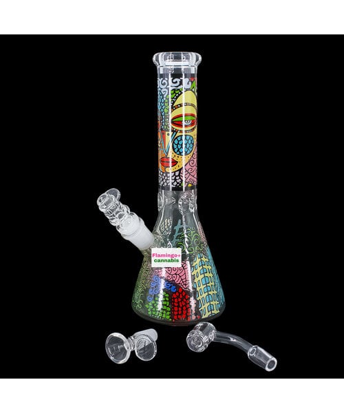 Arsenal 10" Mandala Maiden Picasso Face Beaker Bong