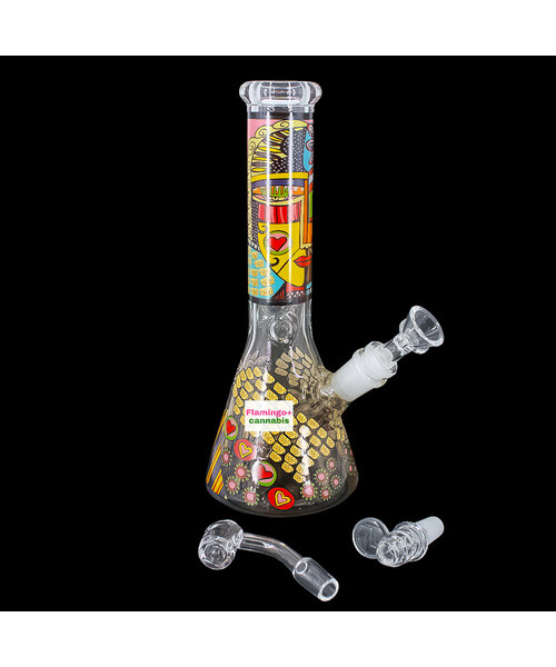 Arsenal 10" Mandala Maiden Tikki Mask Beaker Bong