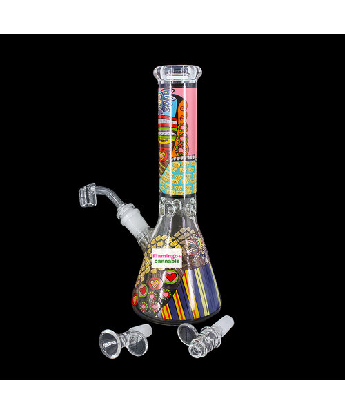 Arsenal 10" Mandala Maiden Tikki Mask Beaker Bong