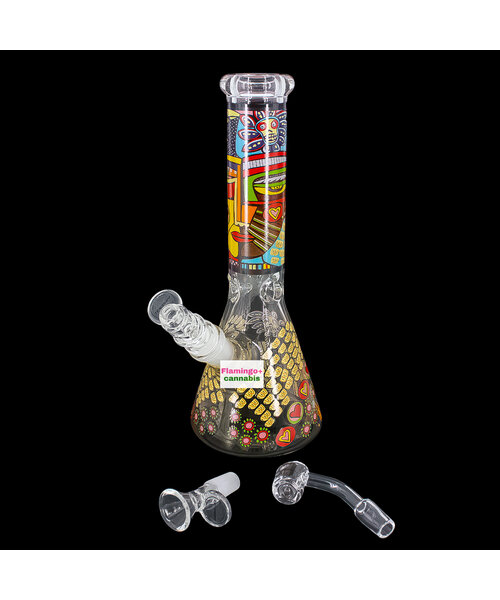 Arsenal 10" Mandala Maiden Tikki Mask Beaker Bong