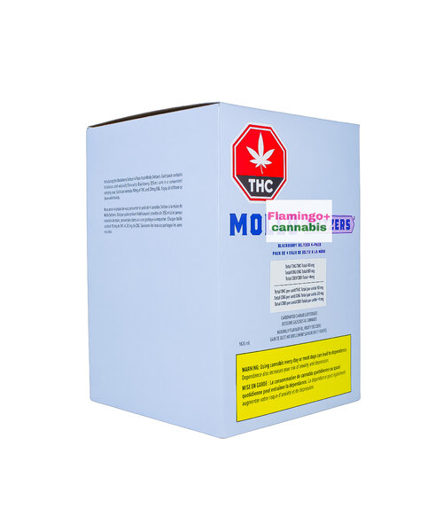 Mollo BlackBerry Seltzer THC + CBG Beverage 4 Pack