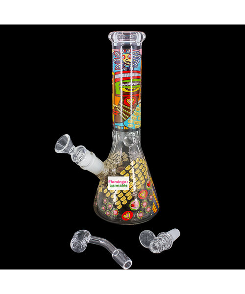 Arsenal 10" Mandala Maiden Tikki Mask Beaker Bong