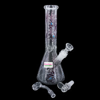 Arsenal 10" Leafy Lush Beaker Bong Blue