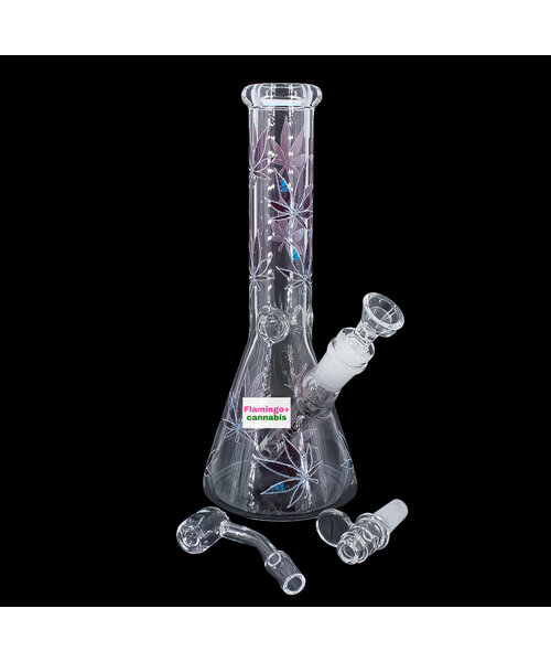 Arsenal 10" Leafy Lush Beaker Bong Blue