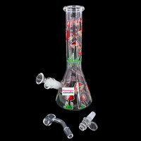 Arsenal 10" Stoner Mushrooms Beaker Bong