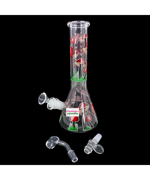 Arsenal 10" Stoner Mushrooms Beaker Bong