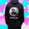 flamingo+ Flamingo+ Black Hoodie "White Kanji Text"