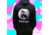 flamingo+ Flamingo+ Black Hoodie "White Kanji Text"