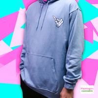 Flamingo+ Baby Blue Hoodie "Stoner Paws"