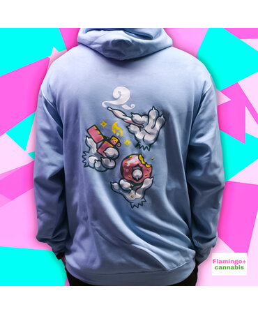 flamingo+ Flamingo+ Baby Blue Hoodie  "Stoner Paws"