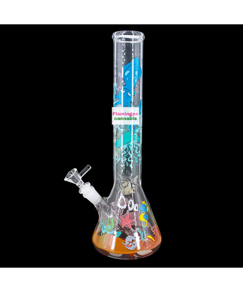 Red Eye Glass 15" Reefer Madness Beaker Bong